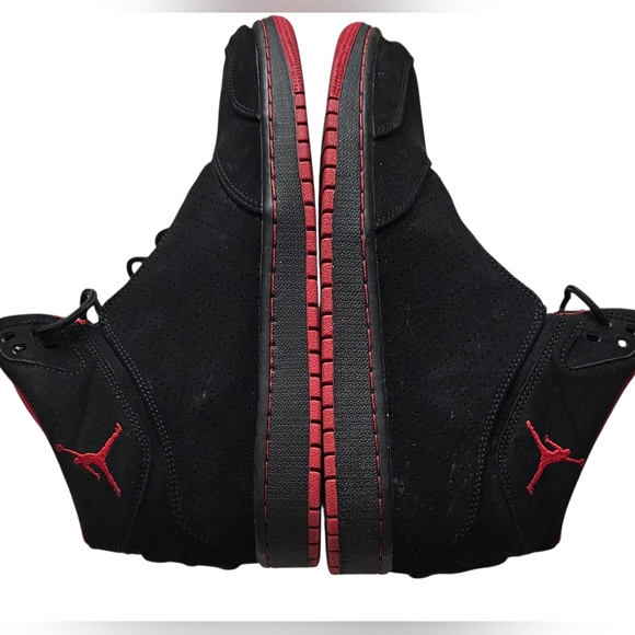 Jordan Other - Jordan 1 Flight 5 Basketball Shoes Nike Jordan Black Gym Red Bred Men's Size 10